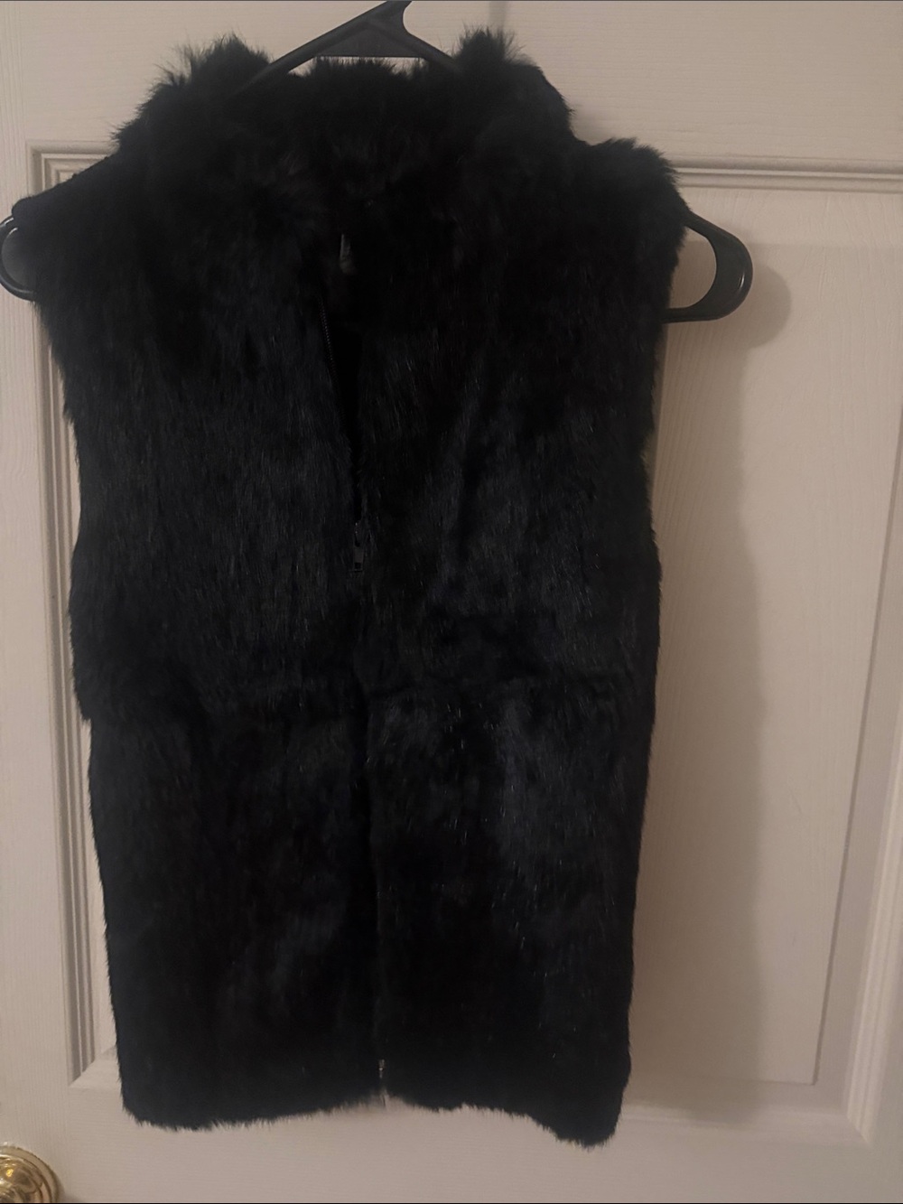 Harold's Black Fur Sleeveless Vest